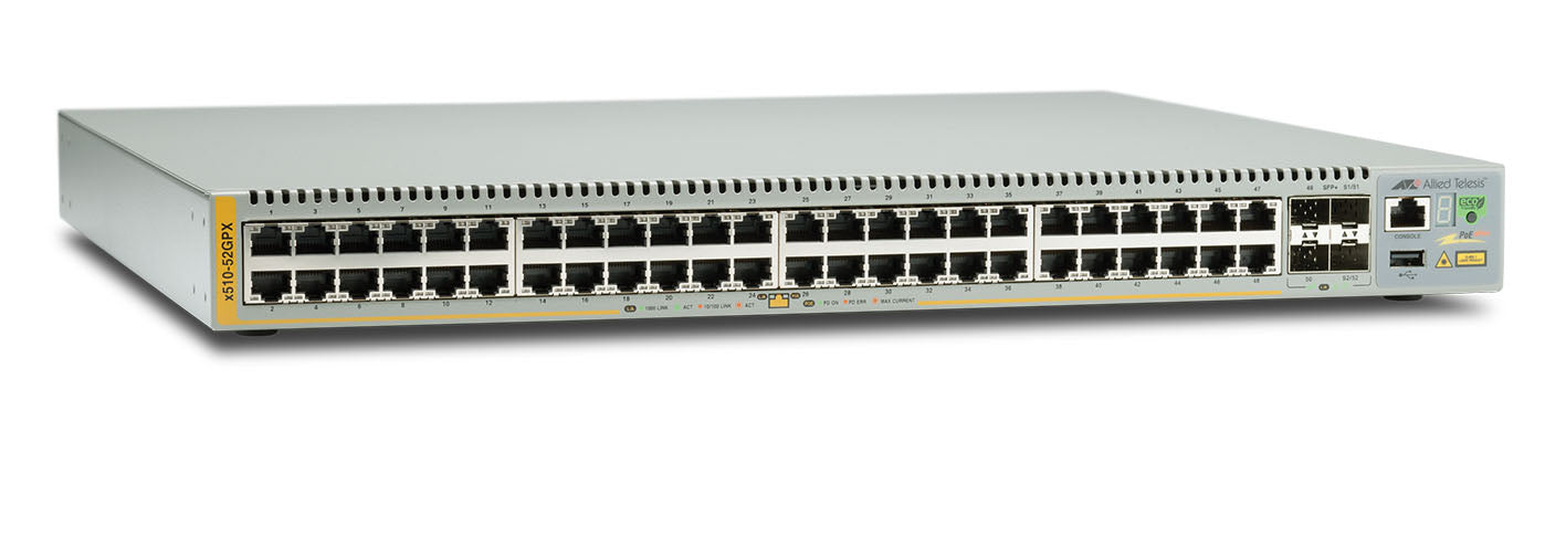 ALLIED AT-X510-52GPX Switch Niv3 48p Gigabit POE+ & 4 SFP+