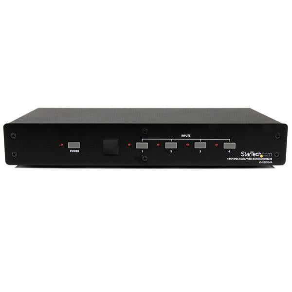 4 Port VGA Video Audio Switch with RS232