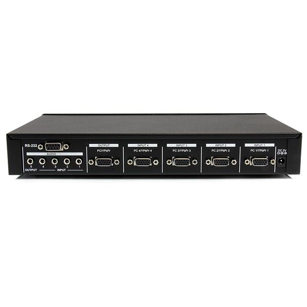 4 Port VGA Video Audio Switch with RS232