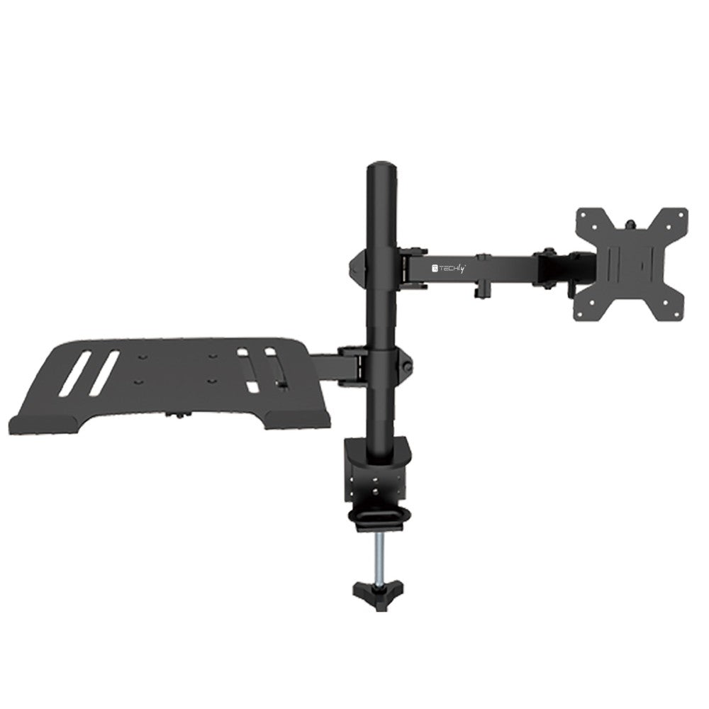 "Support de bureau rotatif Techly ICA-LCD 174NB pour moniteur de 13 a 32"" et ordinateur portable de 17"""