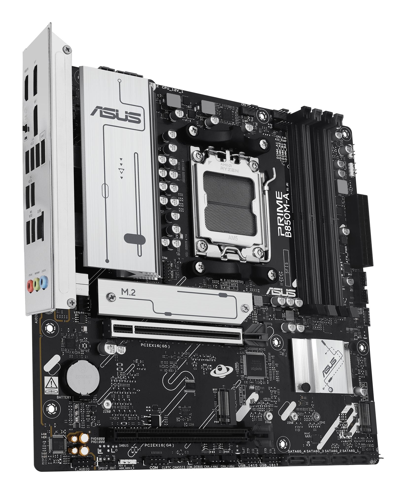 ASUS AMD B850 DDR5 mATX motherboard 1xHDMI 1xDP 3xM.2 4xSATA