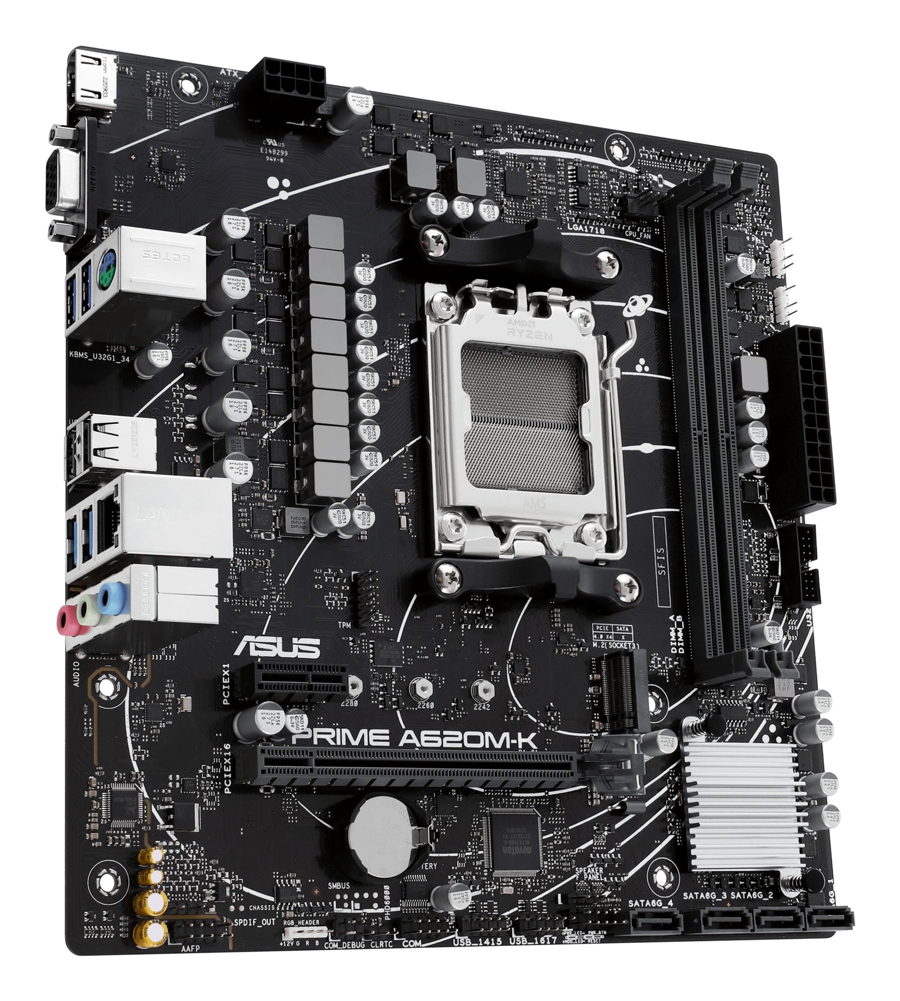 ASUS PRIME A620M-K AMD A620 Emplacement AM5 micro ATX