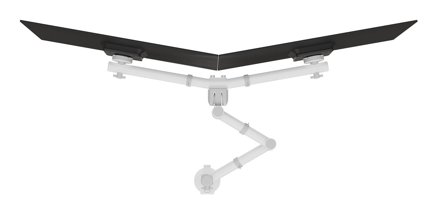 DATAFLEX Bras à fixer / pincer Viewgo 48130 - 2 écrans blanc