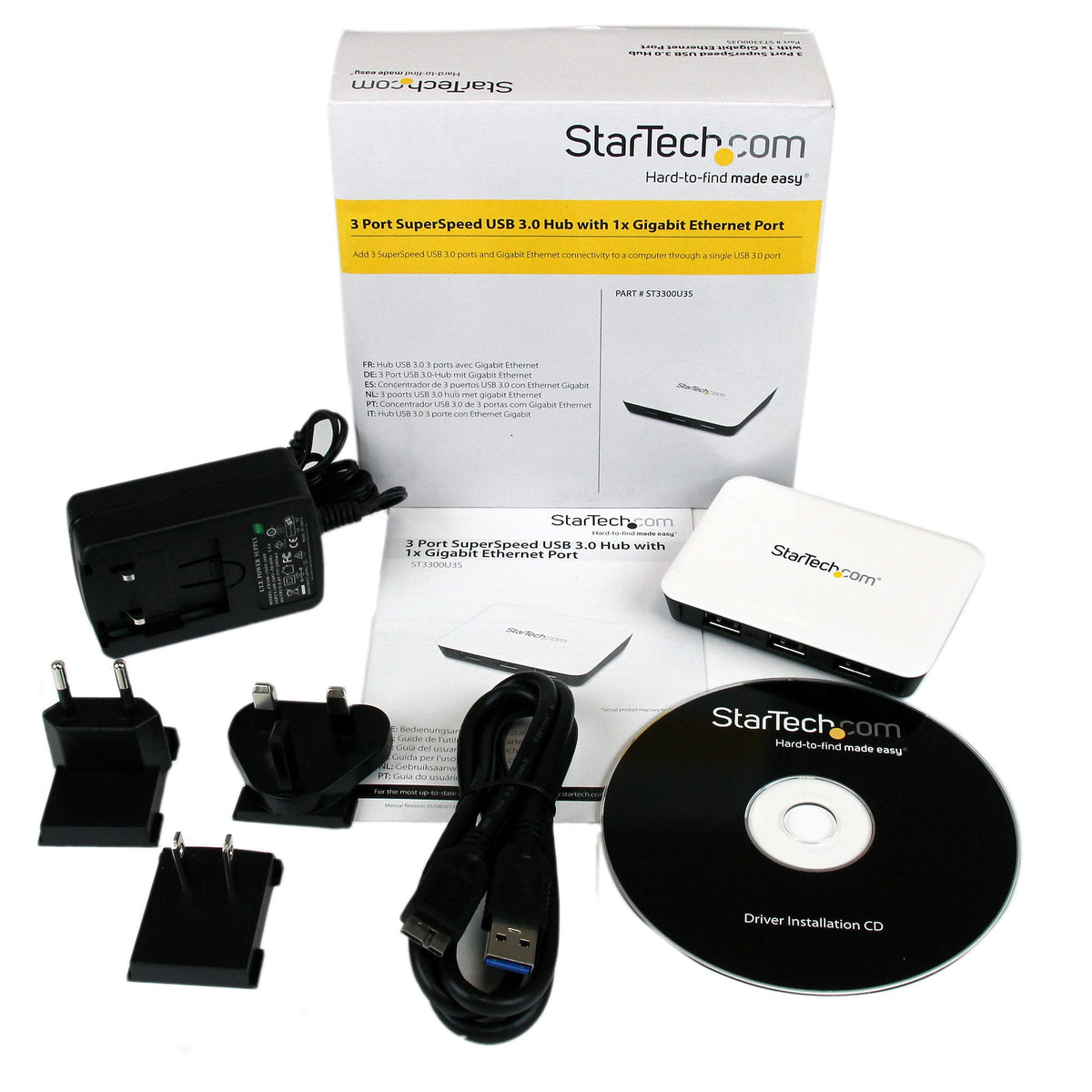 USB 3 to Gigabit Network Adapter w/Hub