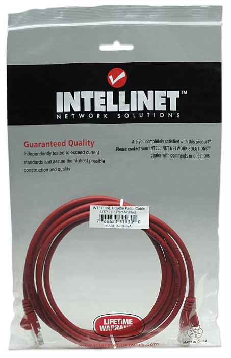 Intellinet Cat5e UTP, 2m câble de réseau Rouge U/UTP (UTP)