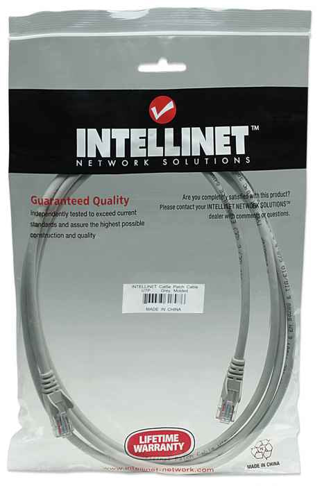 Intellinet Cat5e, 7.5m câble de réseau Gris 7,5 m U/UTP (UTP)