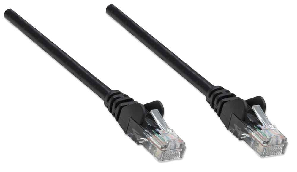 Intellinet 2m Cat5e câble de réseau Noir U/UTP (UTP)