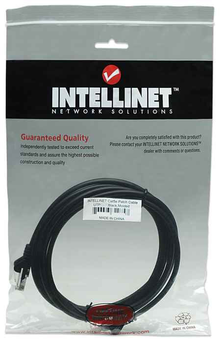 Intellinet 320771 câble de réseau Noir 5 m Cat5e U/UTP (UTP)