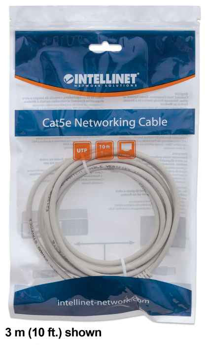 Intellinet 3m Cat6 câble de réseau Gris U/UTP (UTP)