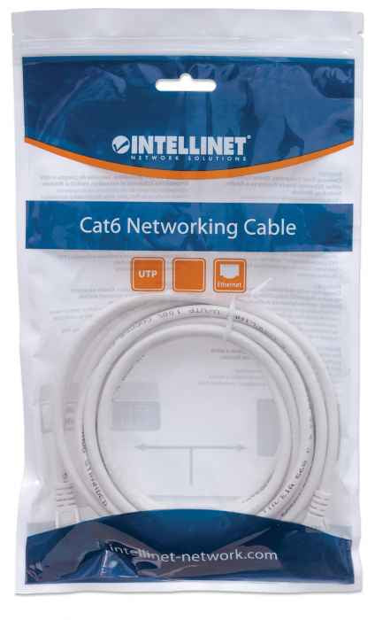 Intellinet Cat6 UTP câble de réseau Blanc 5 m