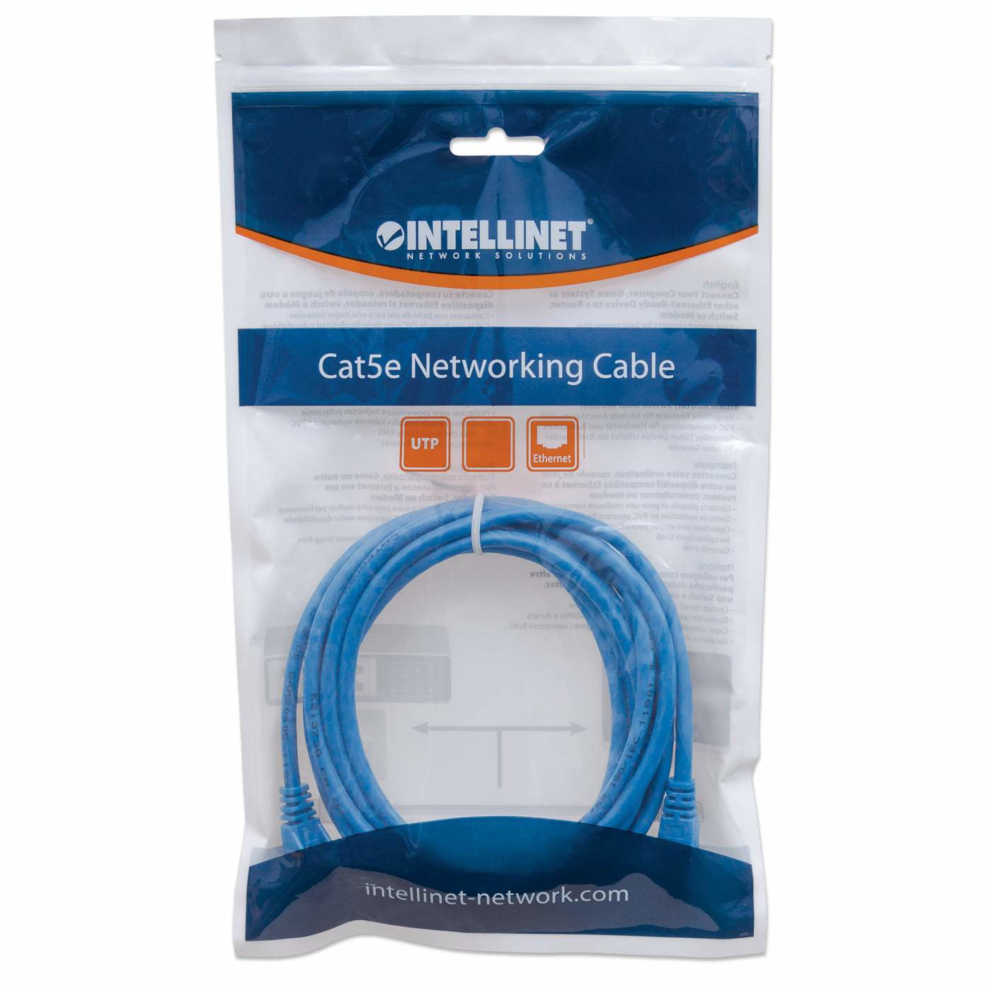 Intellinet 1m Cat6 câble de réseau Bleu U/UTP (UTP)