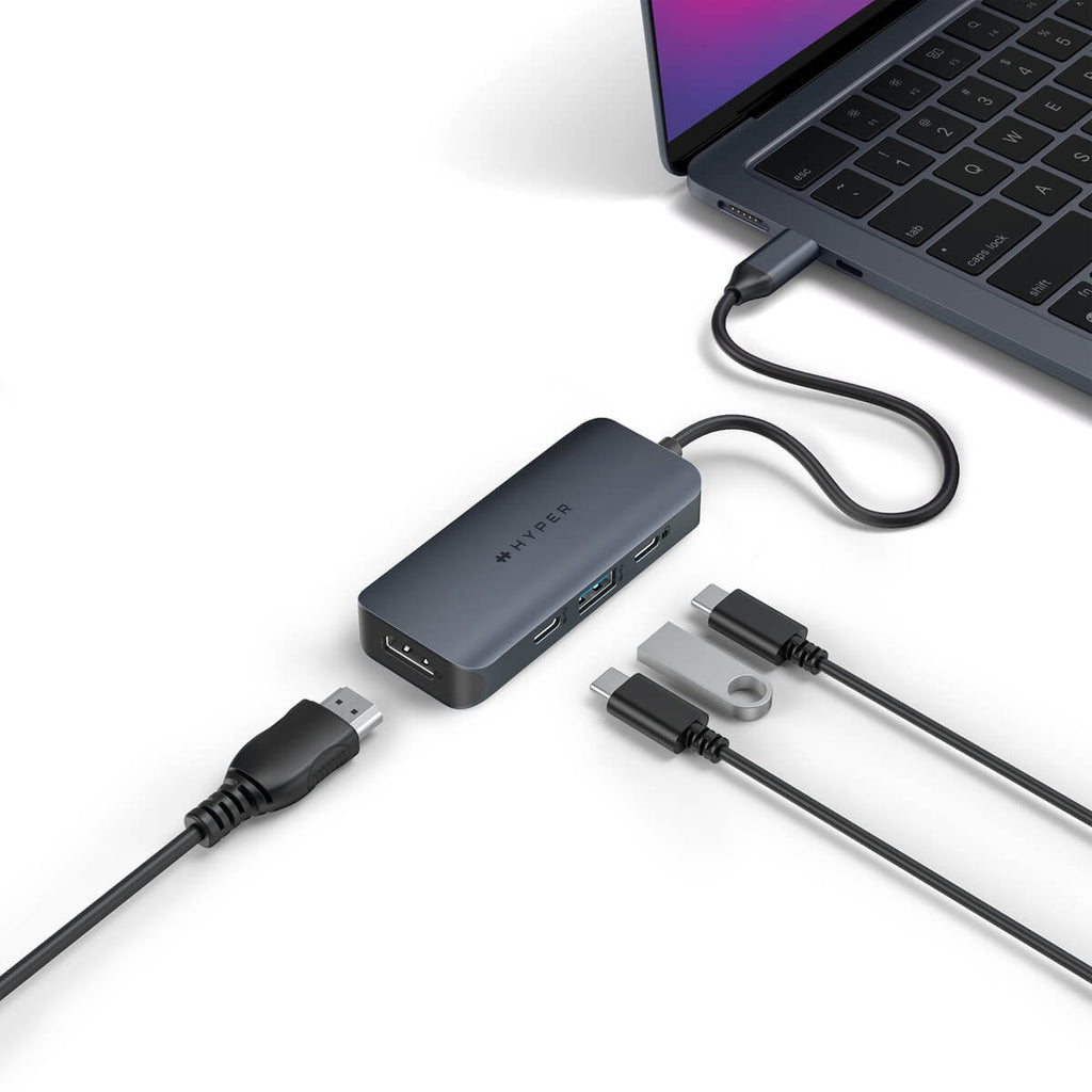 TARGUS HyperDrive EcoSmart Gen.2 Universal USB-C 4-in-1 Hub w 100 W PD Power Pass-thru