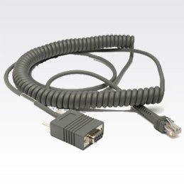 Zebra cable RS232 12ft curly, CBA-R03-C12PAR