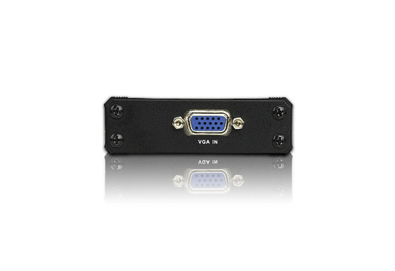 ATEN Convertisseur VGA-DVI - Noir - Métal - 1920 x 1200 pixels - 1920 x 1200 pixels - 165 MHz - VGA (D-Sub)