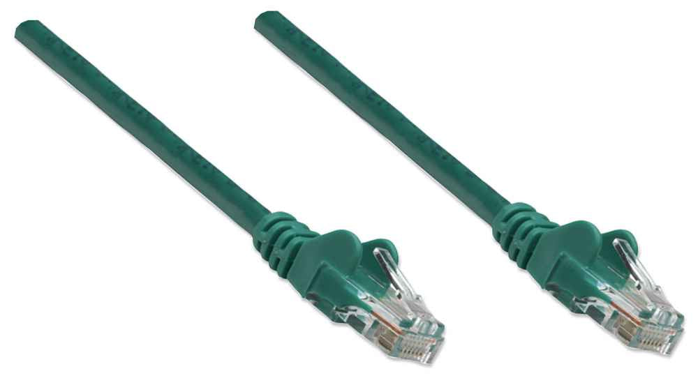 Intellinet Cat5e, UTP, 3m câble de réseau Vert U/UTP (UTP)
