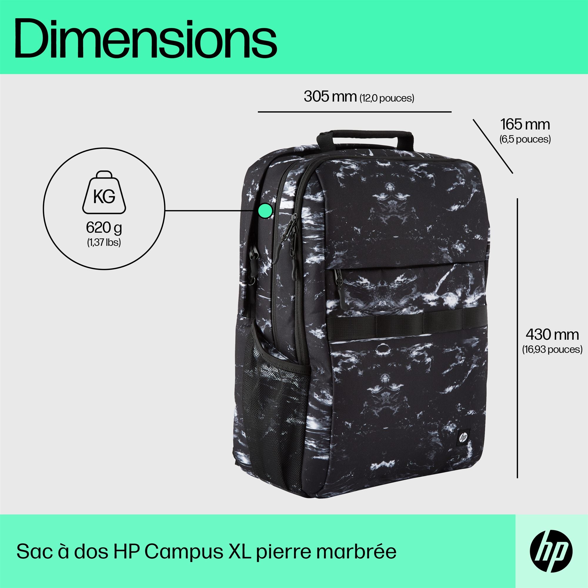 HP Campus XL Marble Stone Backpack