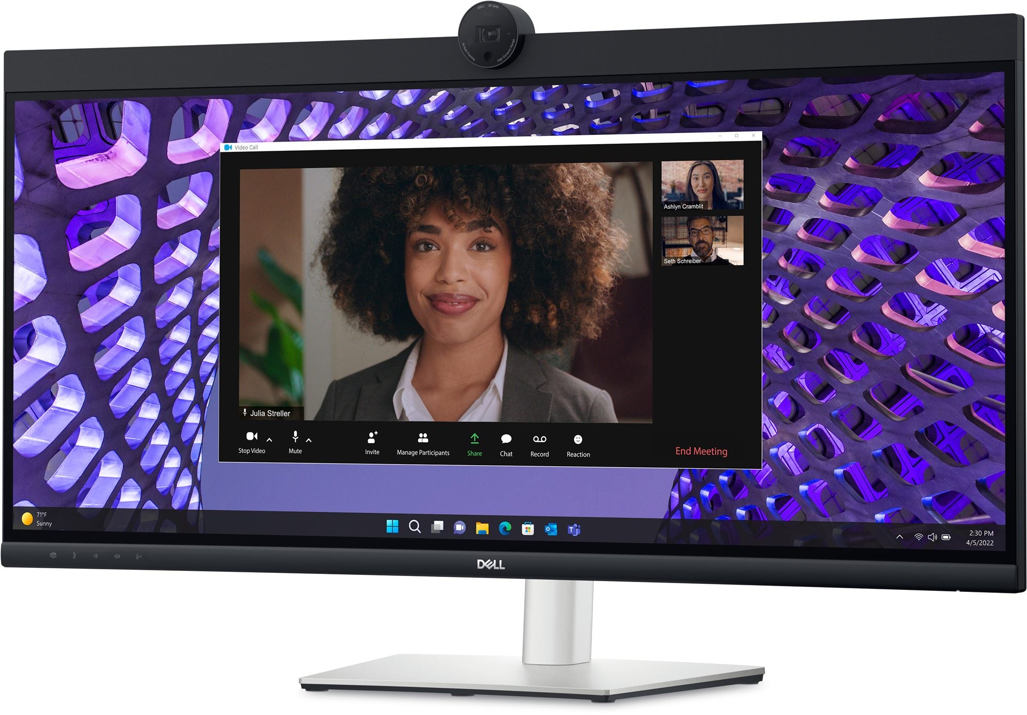 Dell 34"P3424WEB Curve VidConference Mon