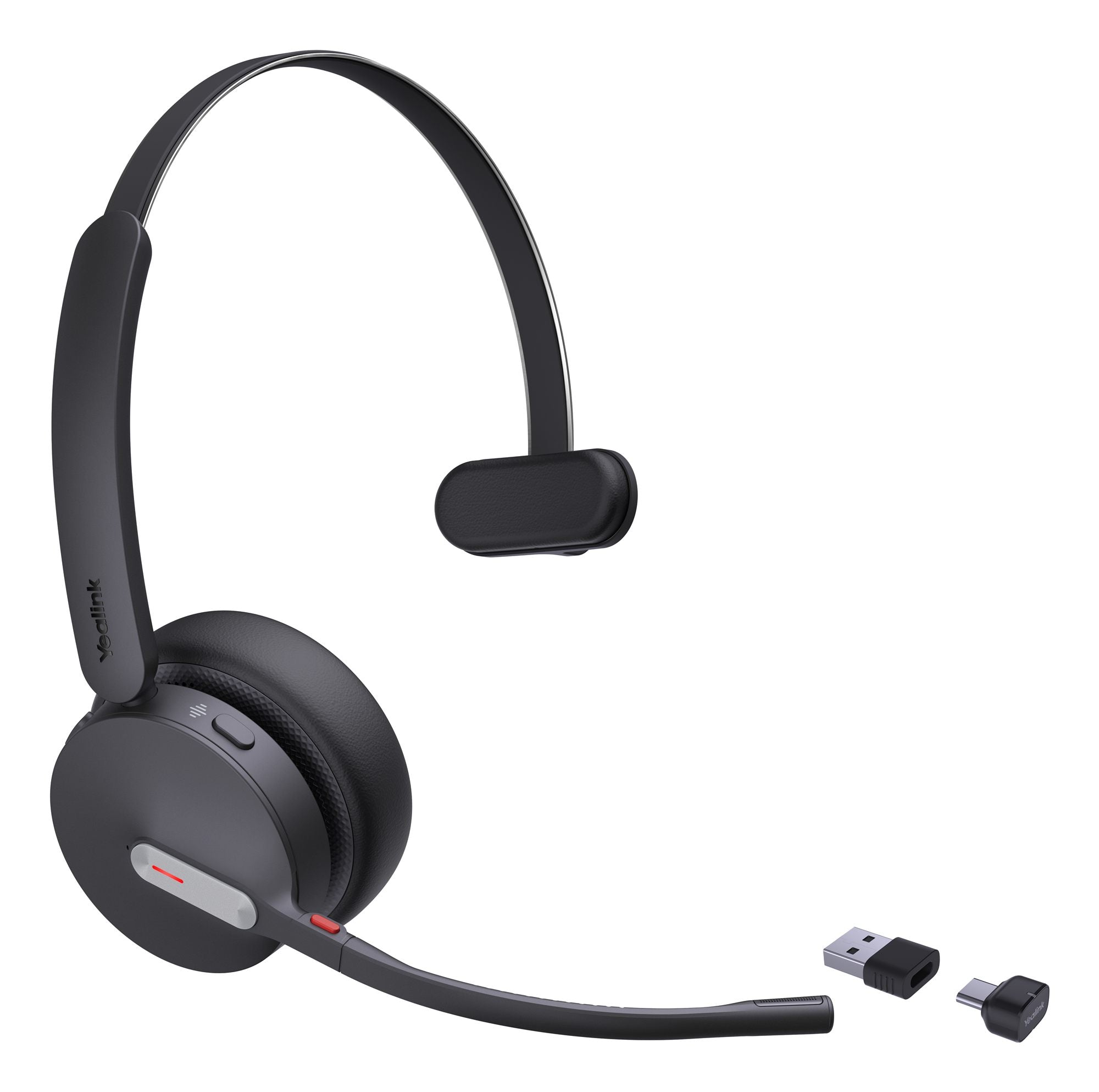 Yealink BH70 Mono UC Sans fil Arceau Bureau/Centre d'appels USB Type-C / USB Type-A Bluetooth Noir