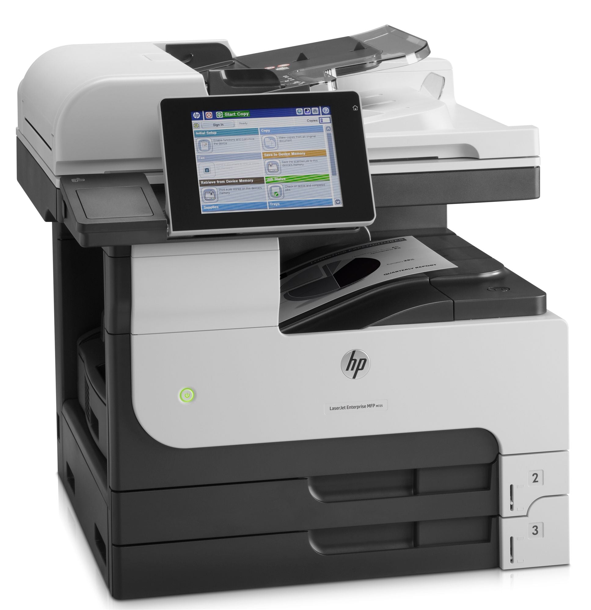 HP LaserJet Enterprise M725dn MFP Mono laser A3 297x420mm A3 41ppm Copy 41ppm Print 600sheets USB LAN