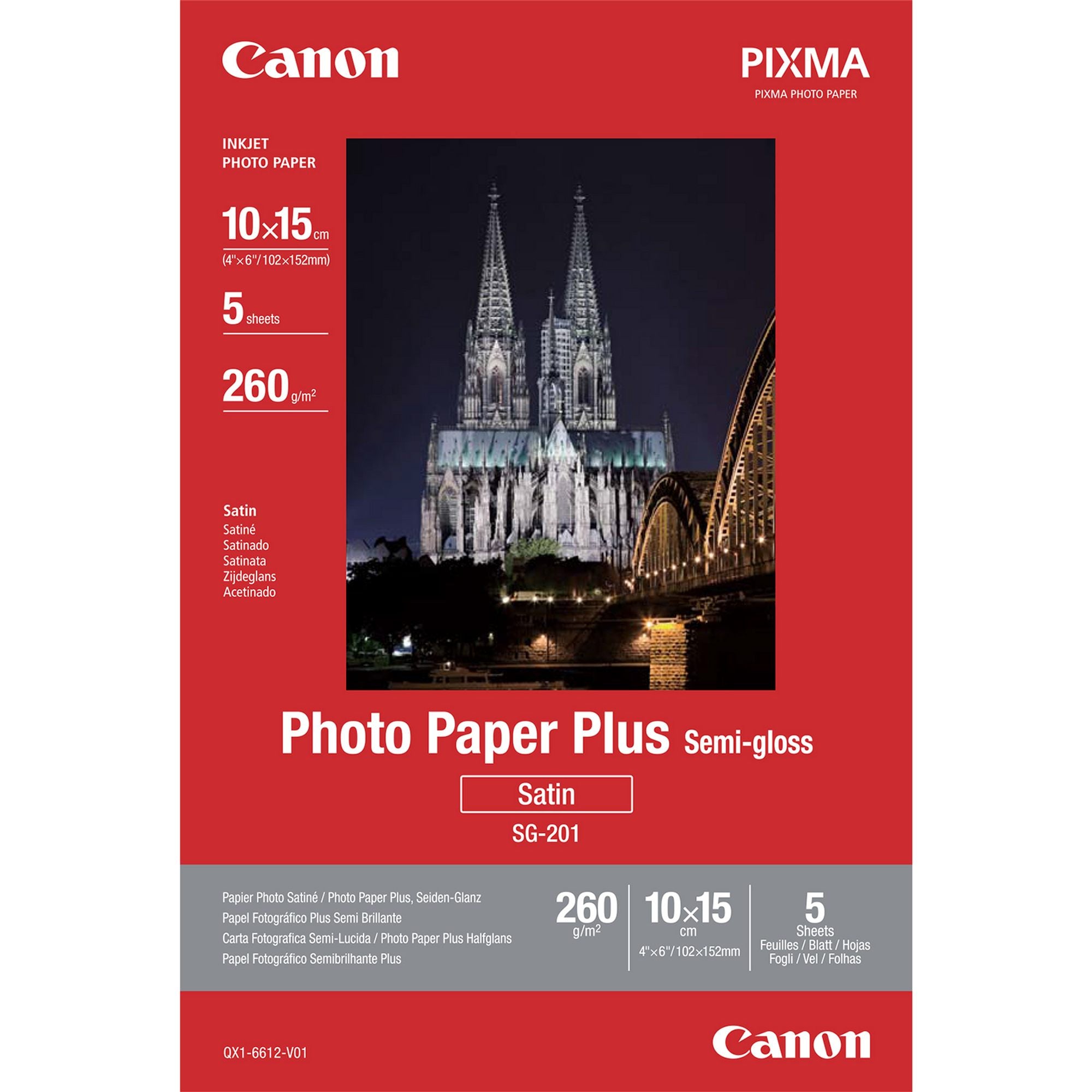 CANON SG-201 semi-gloss 10x15cm 5 feuilles