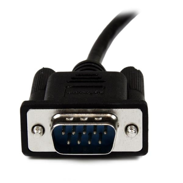 2m Black DB9 RS232 Null Modem Cable F/M