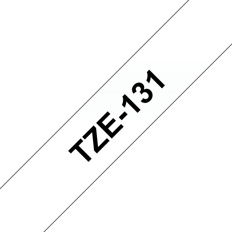 Tape/12mm black on clear f P-Touch TZE
