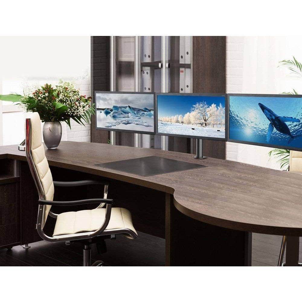 Techly ICA-LCD 482-T Support de 3 Moniteurs 13-24” LCD 10kg Bureau Rotatif