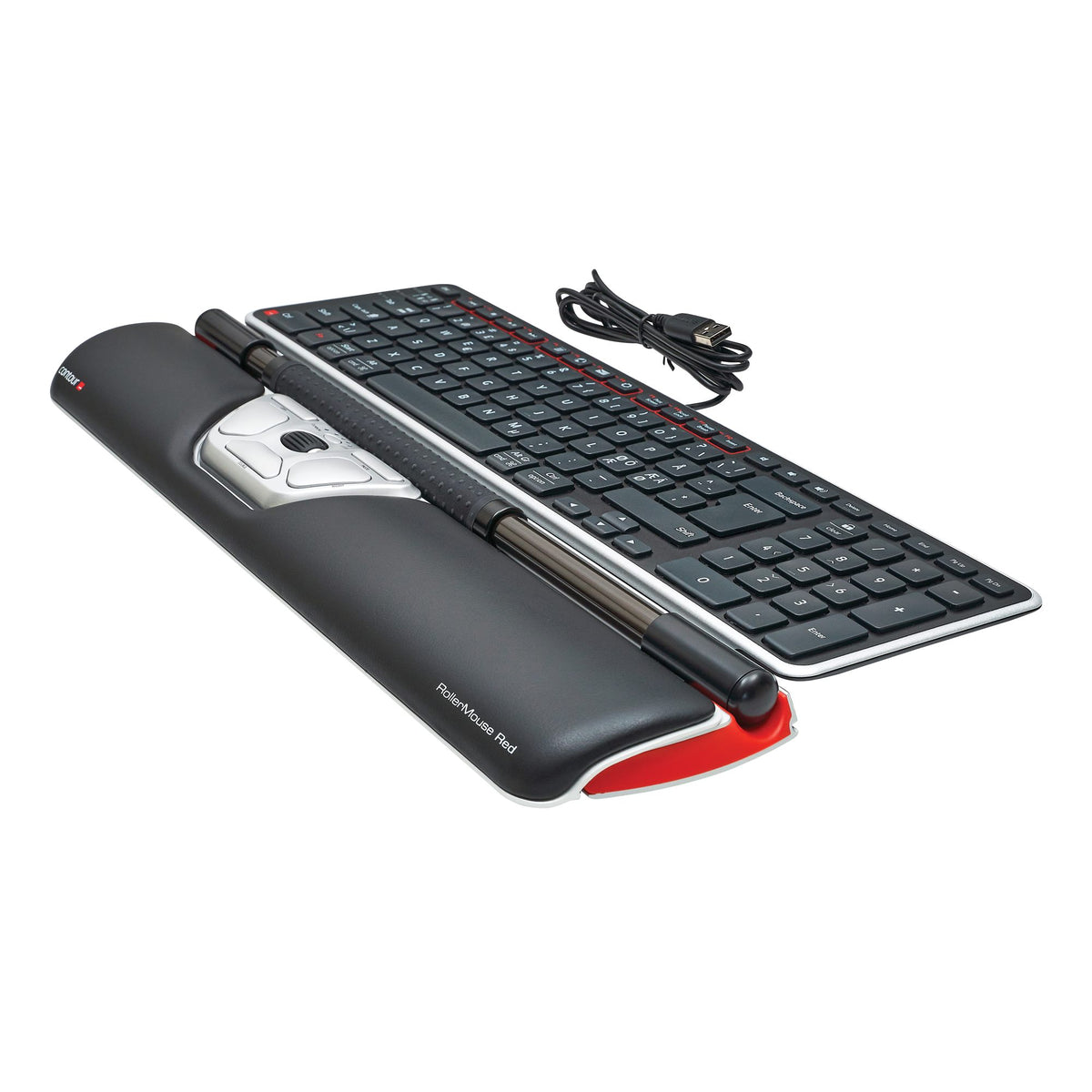 CONTOUR DESIGN Souris centrée RollerMouse Red filaire