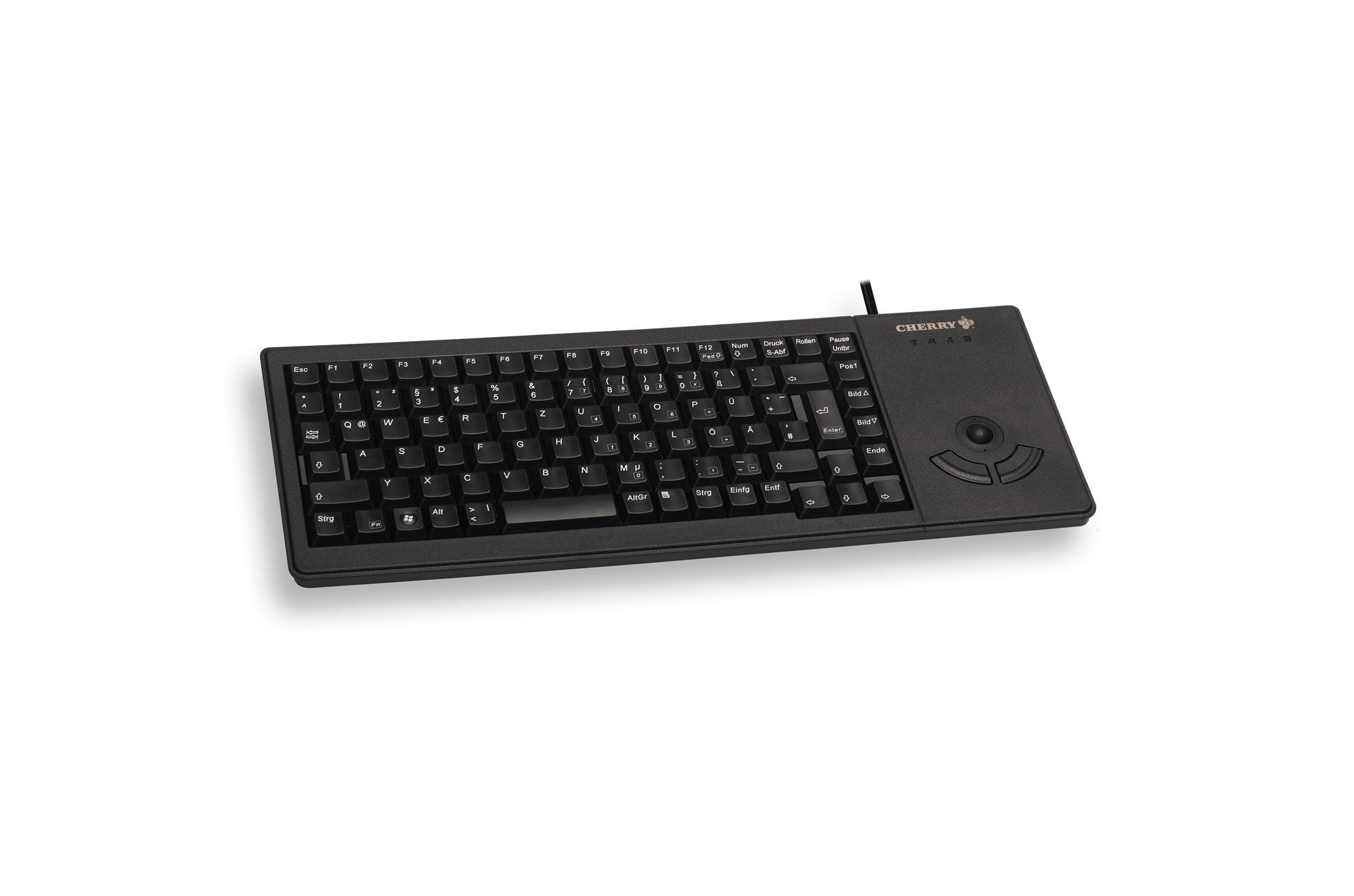 Cherry clavier miniature + trackball azerty usb noir +2 win