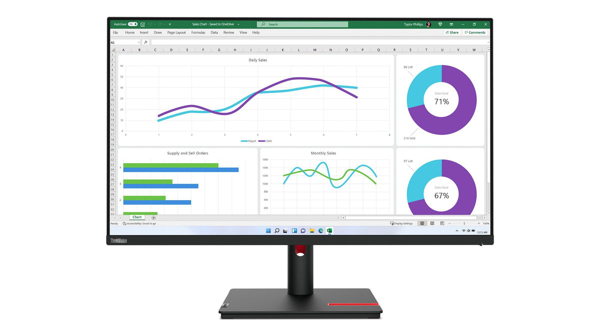 LENOVO ThinkVision T32h-30 31.5p 2560x1440 Monitor 16:9 60Hz HDMI DP