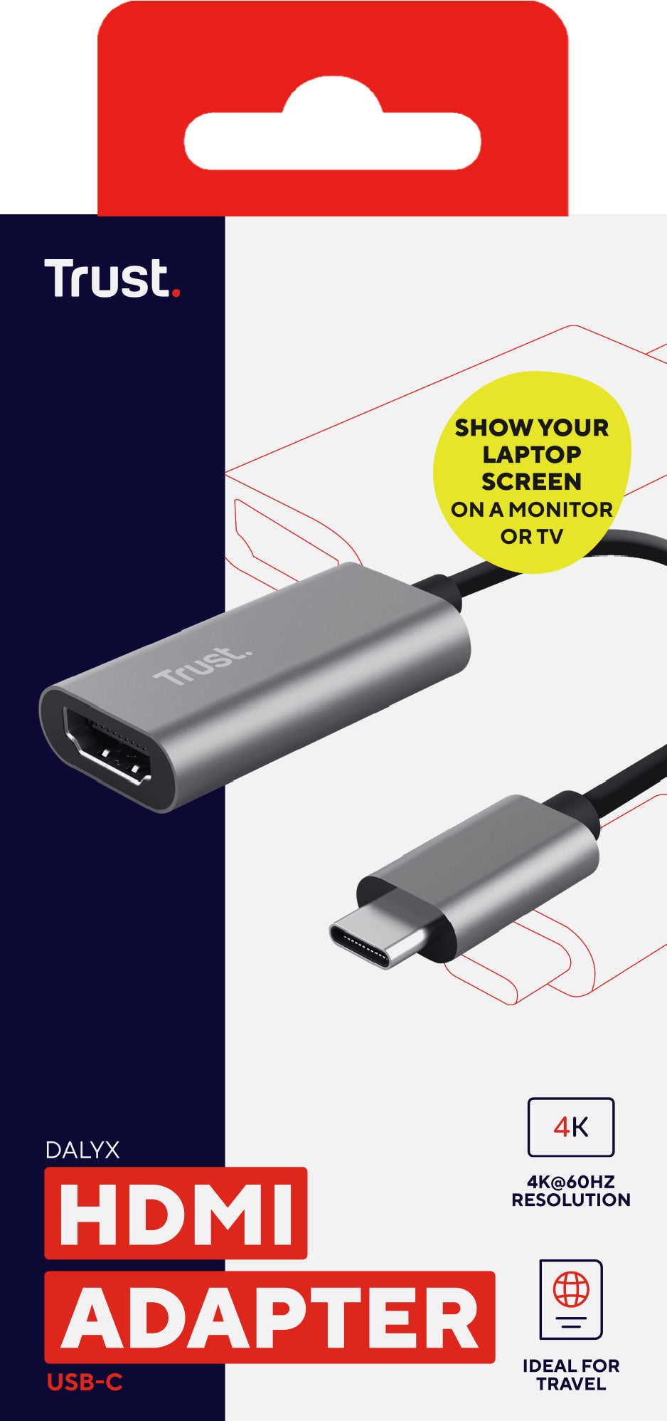 TRUST Adaptateur DALYX USB-C / HDMI
