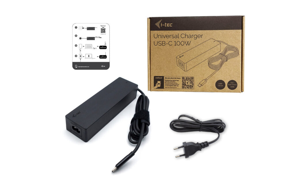 I-TEC Universal Charger USB-C PD 3.0 100W 1x USB-C port 100W Available voltages 5 V / 9 V / 12 V / 15 V / 20 V