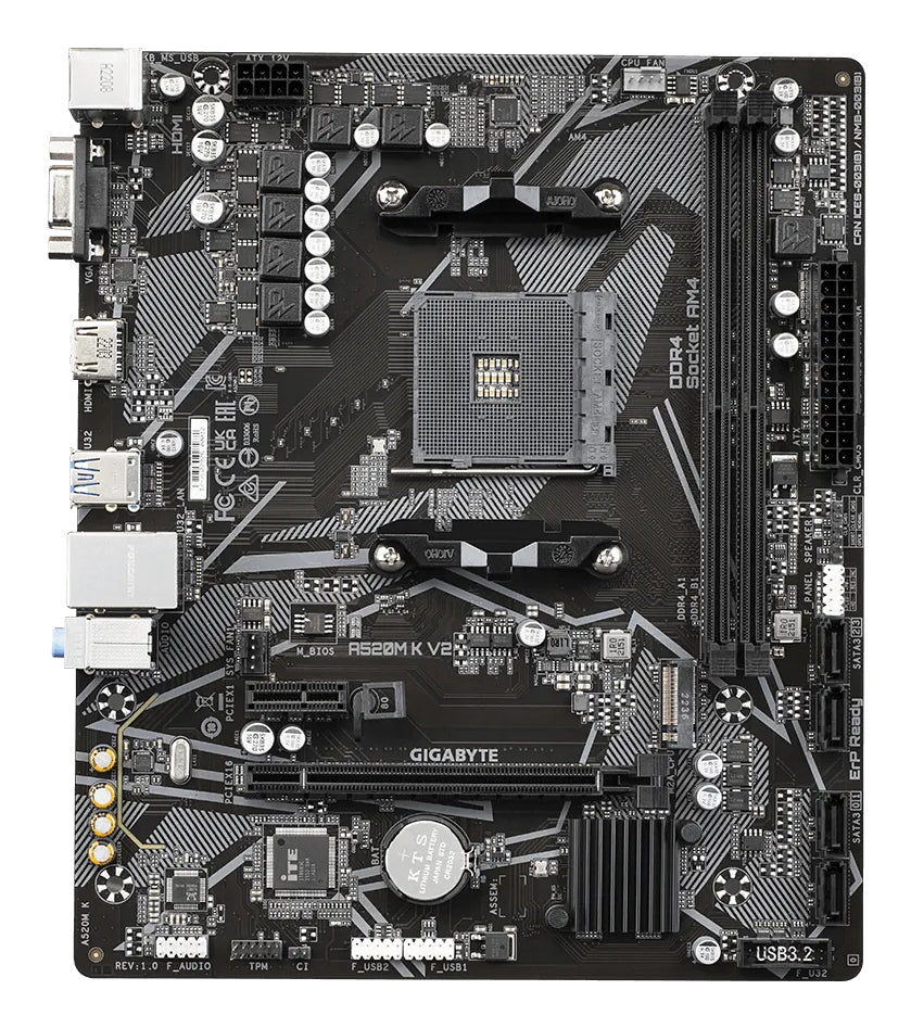 GIGABYTE A520M K V2 carte mere AMD A520 Emplacement AM4 micro ATX