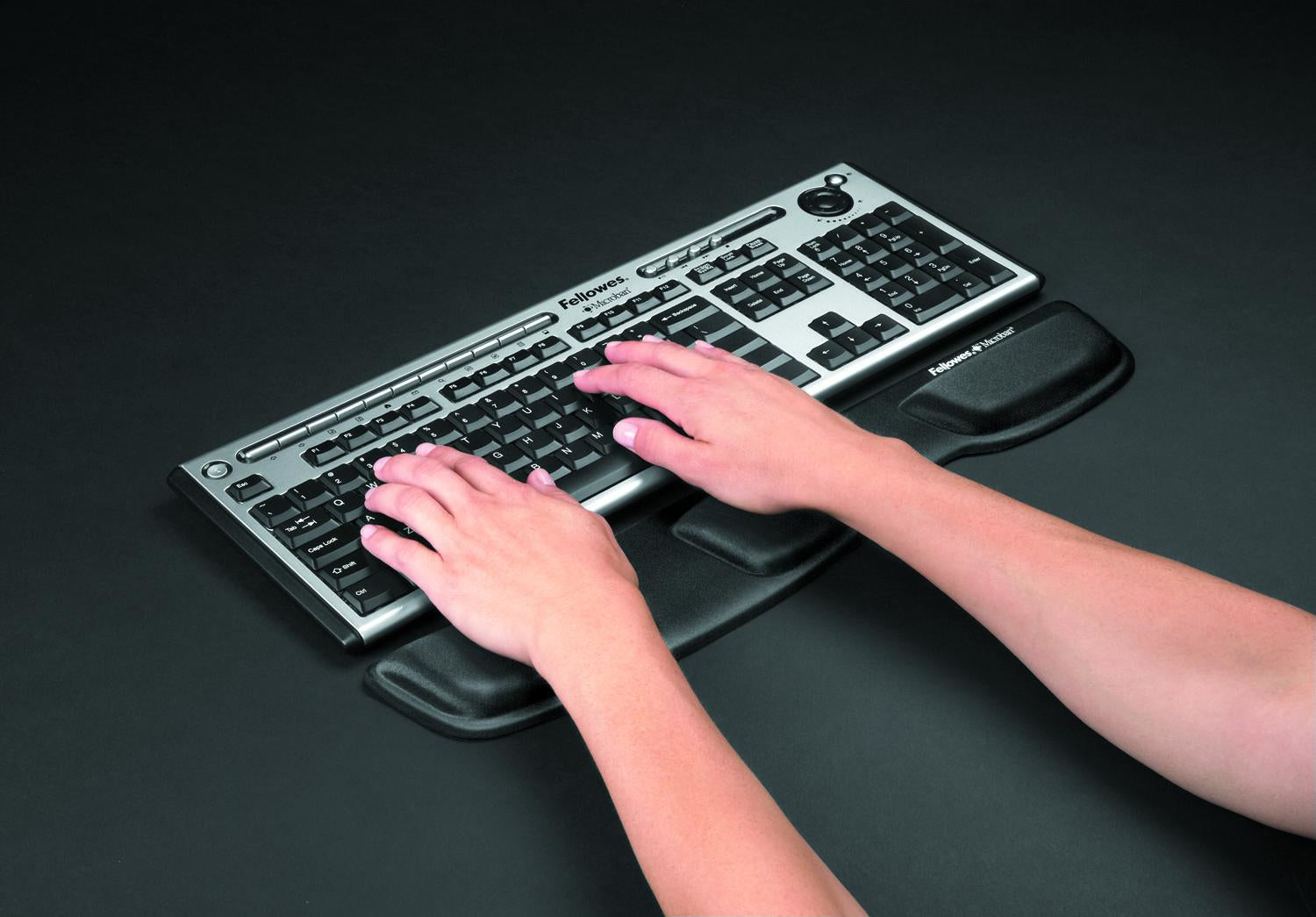 FELLOWES Repose-poignets clavier Health-V - Noir Antibactérien