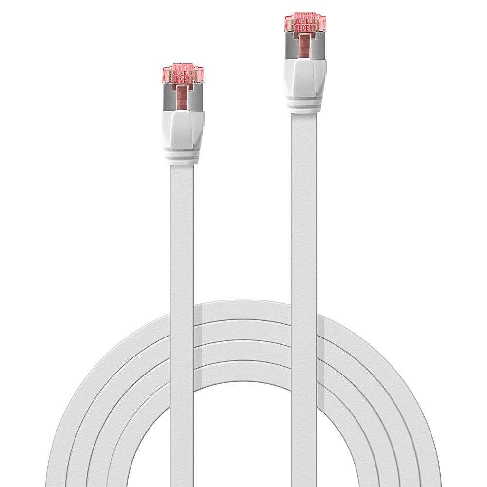 LINDY Cat.6 U/FTP Flat Ribbon Patch Cable White 0.3m