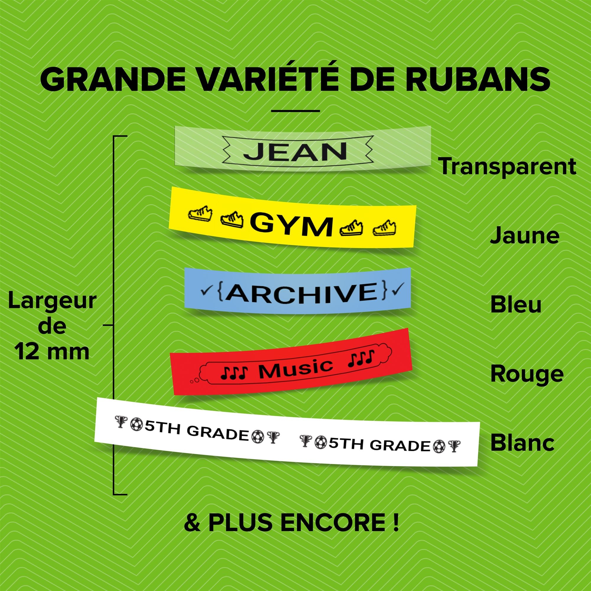 DYMO 3 rubans pour LetraTag 12 mm x 4 m