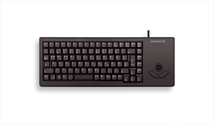 CHERRY Clavier miniature + trackball EU USB noir