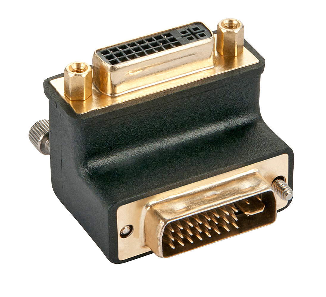 Lindy DVII Male to DVII Female 90Â° Adapter Down