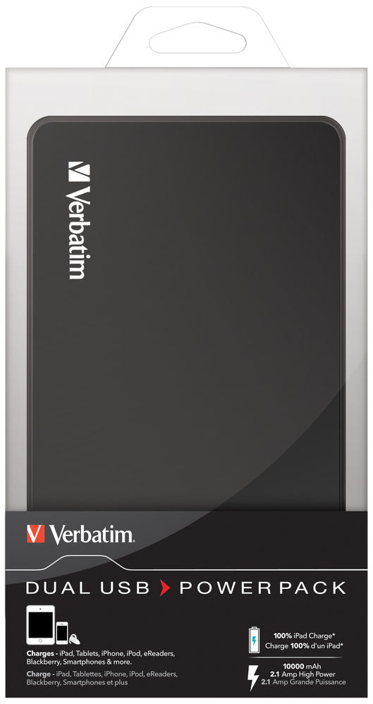 Portable Dual USB Power Pack 10000mAh