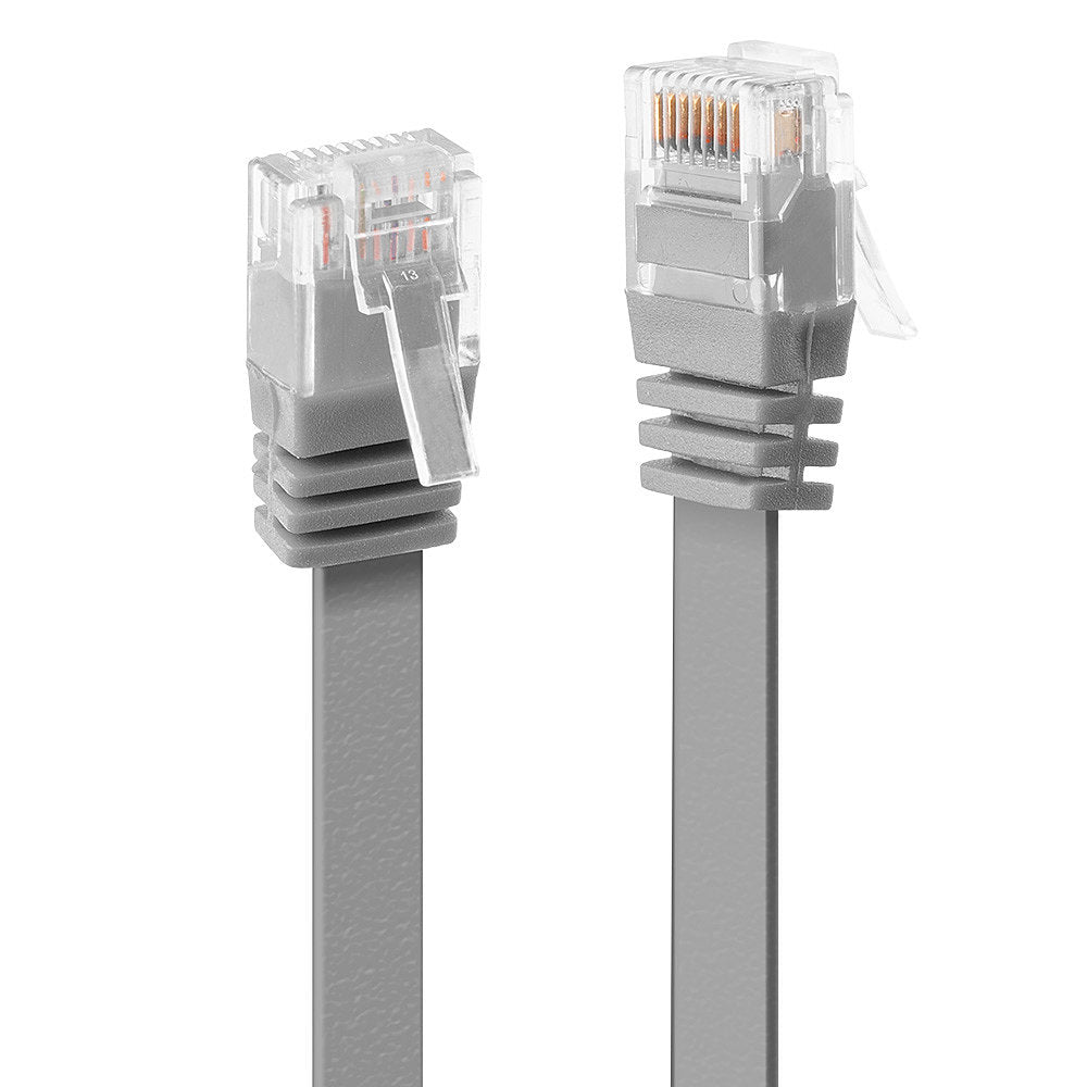 LINDY Cat.6 Flat Patch Cable Grey 0.3m Without Shielding