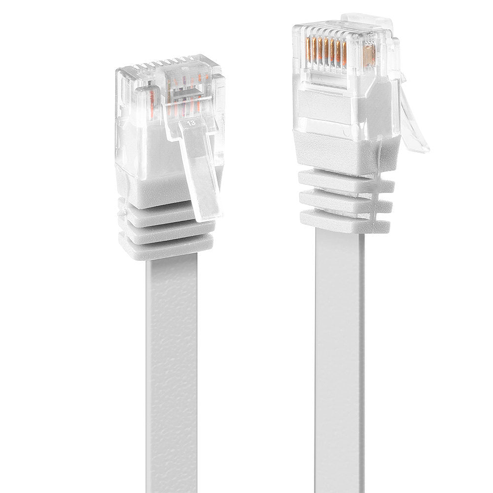 LINDY Cat.6 Flat Cable Patch Cable White 0.3m Without Shielding