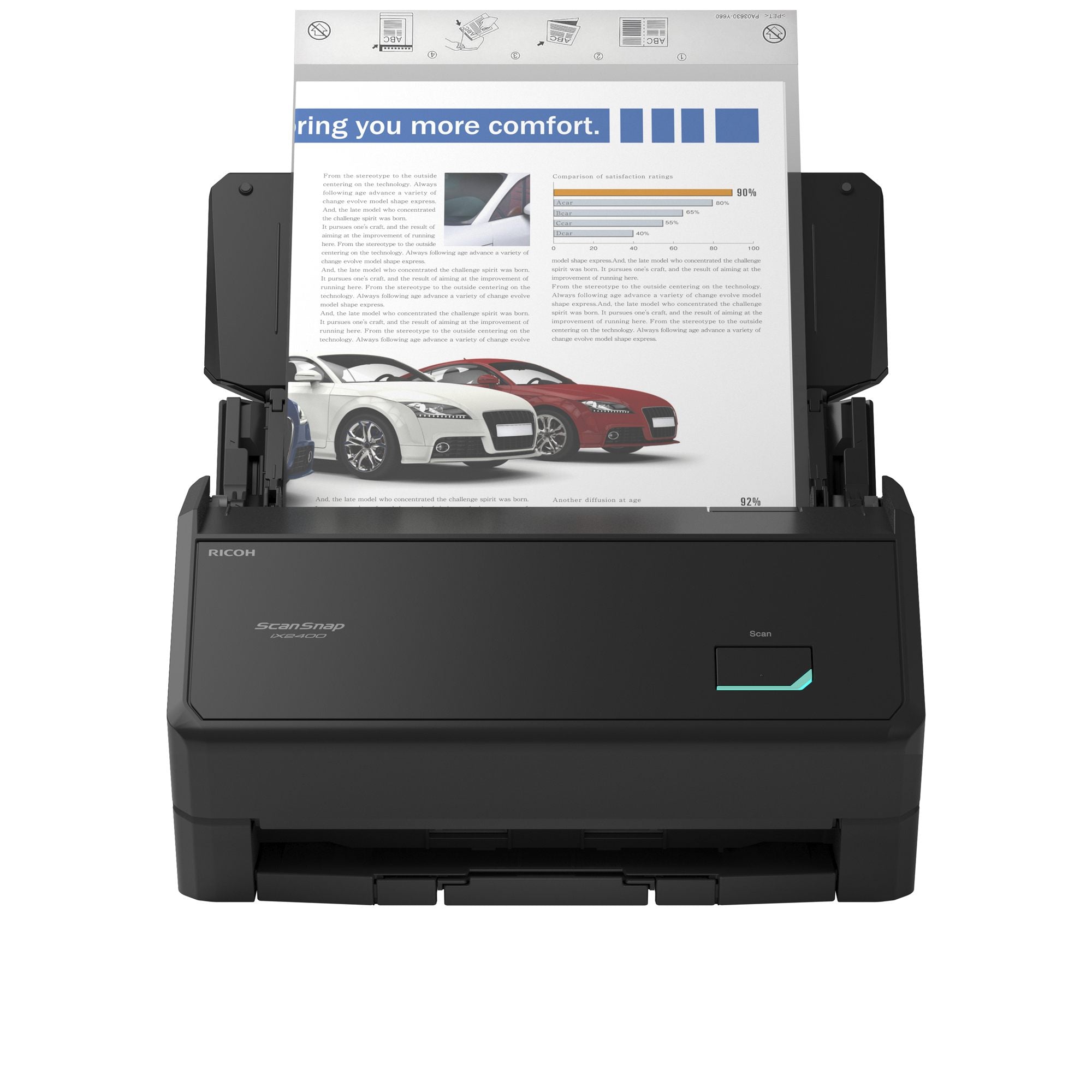 RICOH ScanSnap iX2400 45ppm/90ipm Black A4 Duplex ADF USB 3.2