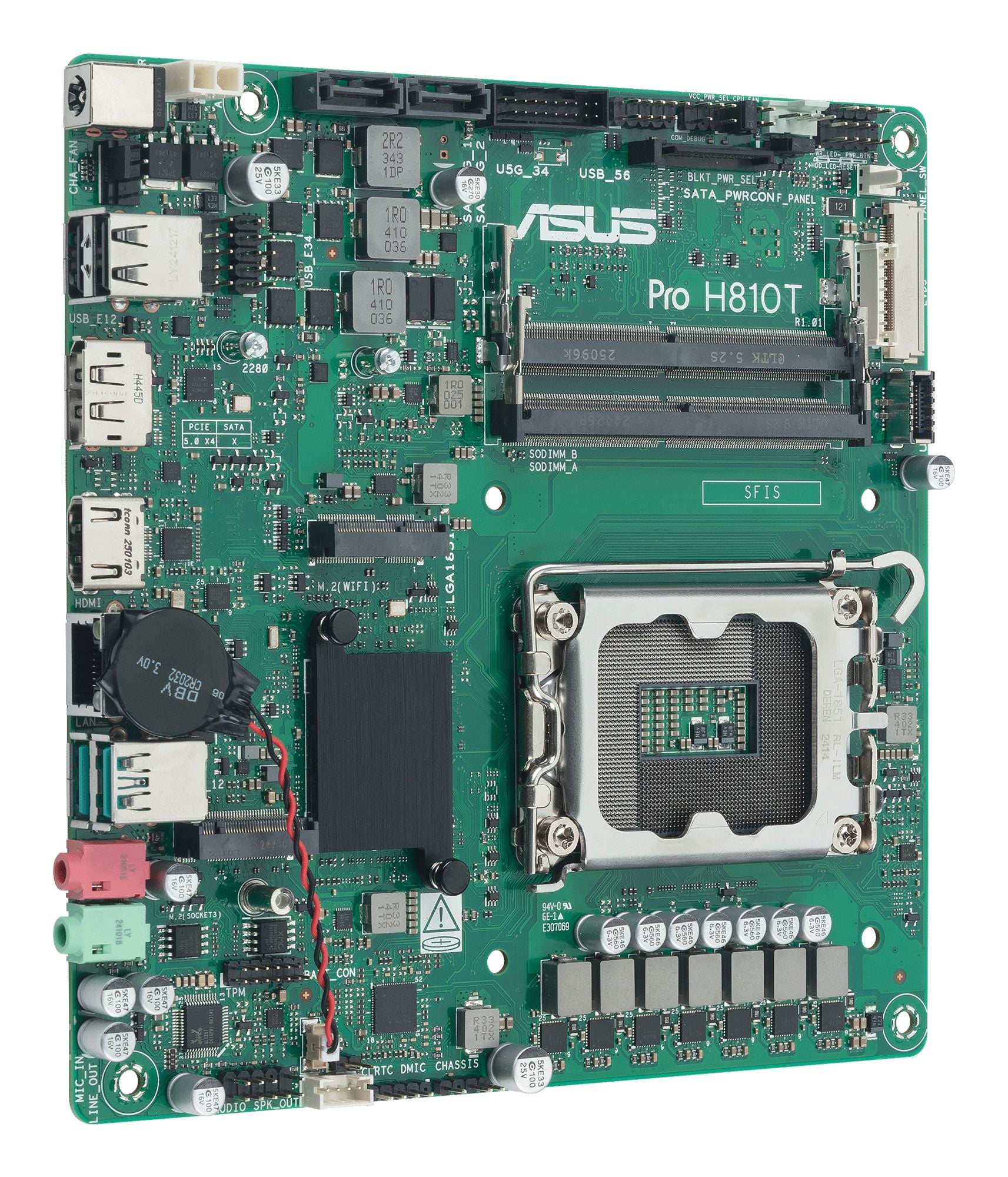ASUS H810 LGA 1851 mini-ITX Thin motherboard 1xHDMI 1xDP