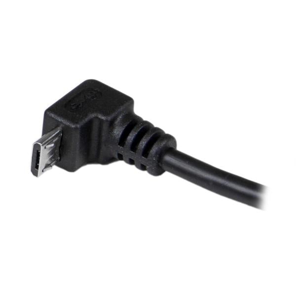 2m USB to Down Angle Micro USB Cable