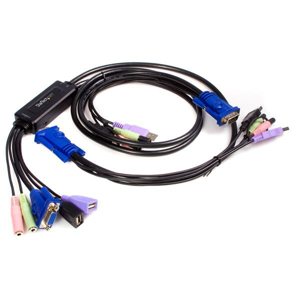 2-port USB KVM Cable VGA Switch