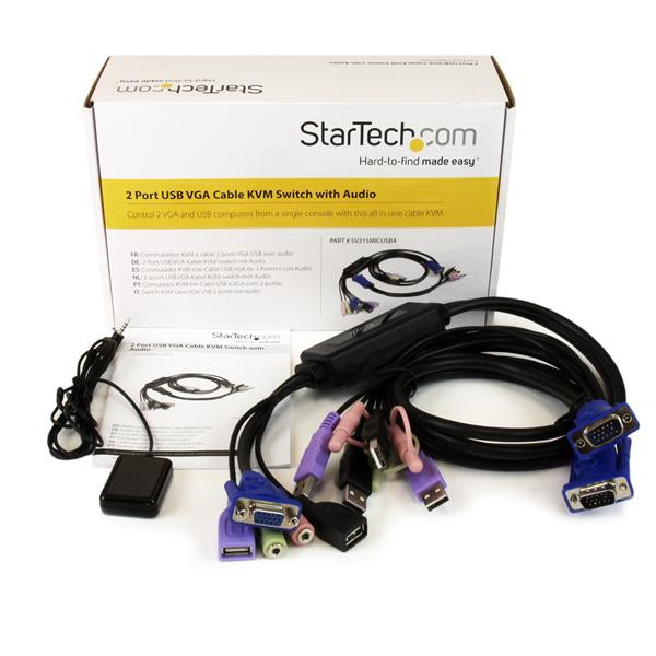 2-port USB KVM Cable VGA Switch