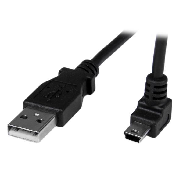 1m USB to Up Angle Mini USB Cable