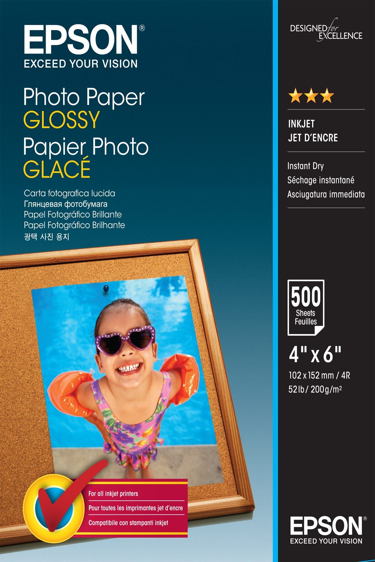 Paper/Photo Glossy 10x15cm 500sh