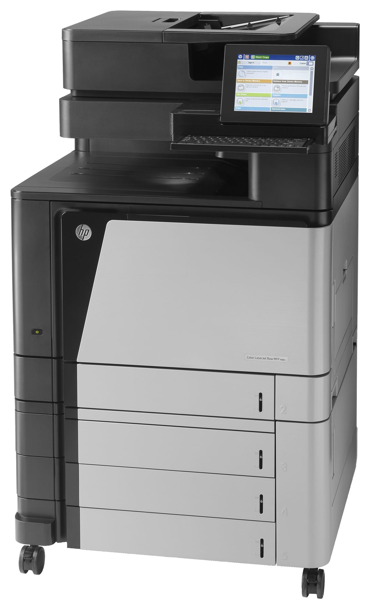 HP LaserJet Enterprise Flow M880z MFP colour laser A3 297x420mm A3 46ppm Copy 46ppm Print 2100sheets USB LAN