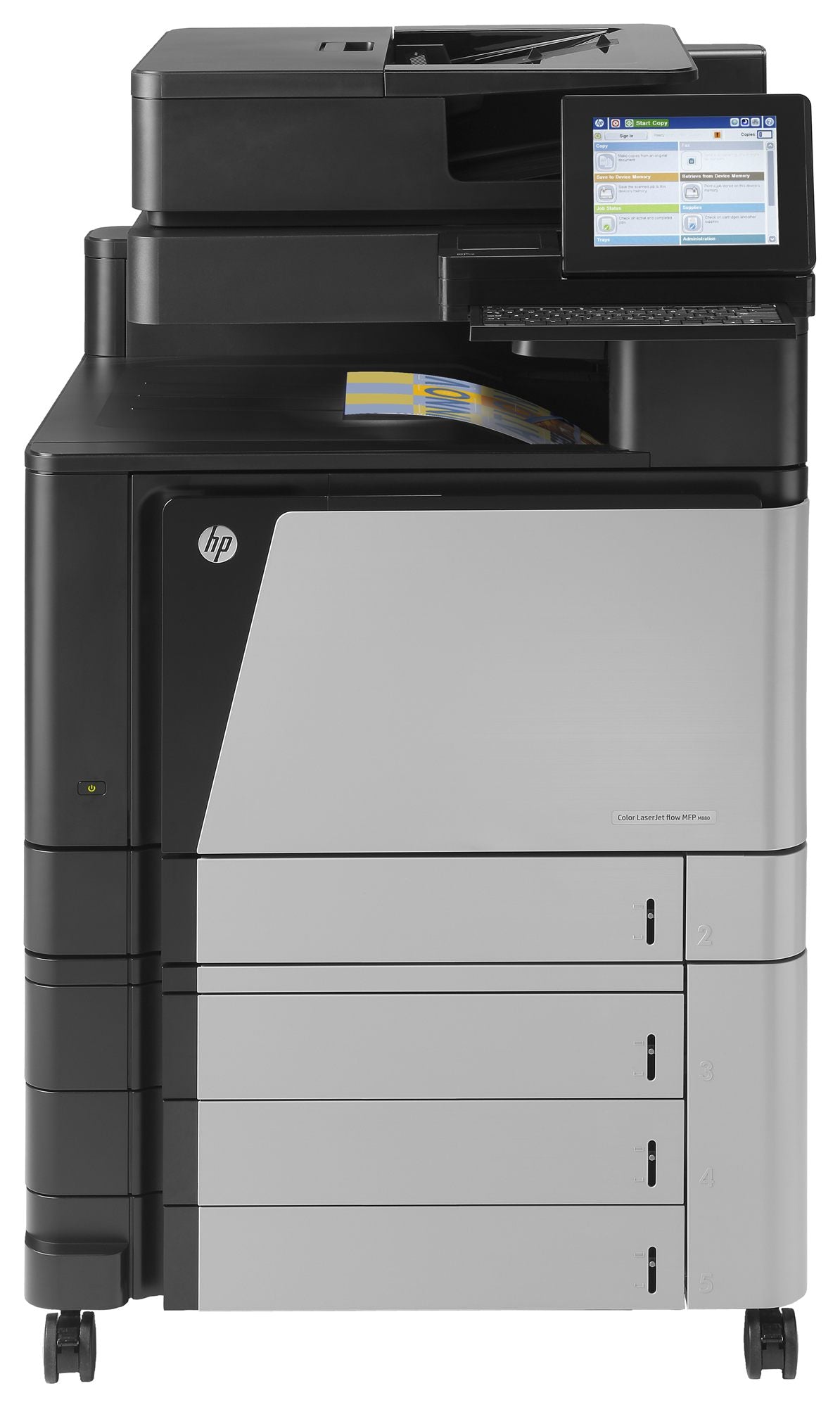 HP LaserJet Enterprise Flow M880z MFP colour laser A3 297x420mm A3 46ppm Copy 46ppm Print 2100sheets USB LAN